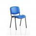 ISO Stacking Chair Blue Vinyl Black Frame (MOQ of 4 - Priced Individually) BR000063