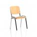 ISO Stacking Chair Beech Chrome Frame (MOQ of 4 - Priced Individually) BR000066