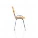 ISO Stacking Chair Beech Chrome Frame (MOQ of 4 - Priced Individually) BR000066