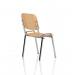 ISO Stacking Chair Beech Chrome Frame (MOQ of 4 - Priced Individually) BR000066