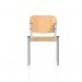 ISO Stacking Chair Beech Chrome Frame (MOQ of 4 - Priced Individually) BR000066