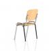 ISO Stacking Chair Beech Chrome Frame (MOQ of 4 - Priced Individually) BR000066