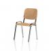 ISO Stacking Chair Beech Chrome Frame (MOQ of 4 - Priced Individually) BR000066