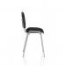 ISO Stacking Chair Black Fabric Chrome Frame (MOQ of 4 - Priced Individually) BR000067
