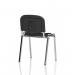 ISO Stacking Chair Black Fabric Chrome Frame (MOQ of 4 - Priced Individually) BR000067