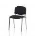 ISO Stacking Chair Black Fabric Chrome Frame (MOQ of 4 - Priced Individually) BR000067