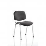 ISO Stacking Chair Charcoal Fabric Chrome Frame (MOQ of 4 - Priced Individually) BR000069