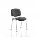 ISO Stacking Chair Charcoal Fabric Chrome Frame (MOQ of 4 - Priced Individually) BR000069