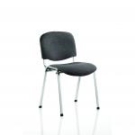 ISO Stacking Chair Charcoal Fabric Chrome Frame  (MOQ of 4 - Priced Individually) BR000069