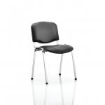 ISO Stacking Chair Black Vinyl Chrome Frame (MOQ of 4 - Priced Individually) BR000071