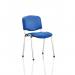 ISO Stacking Chair Blue Vinyl Chrome Frame (MOQ of 4 - Priced Individually) BR000072