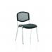 ISO Stacking Chair Black Mesh Chrome Frame Without Arms BR000073