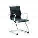 Ritz Cantilever Chair Black Bonded Leather With Arms BR000123