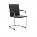 Echo Cantilever Chair With Arms Black Soft Bonded Leather BR000178