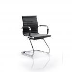 Cross Cantilever Executive Black Faux Leather Chair With Arms BR000187