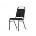 Banqueting Stacking Visitor Chair Black Frame Black Fabric (MOQ of 4 - Priced Individually) BR000196