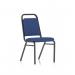 Banqueting Stacking Visitor Chair Black Frame Blue Fabric (MOQ of 4 - Priced Individually) BR000197