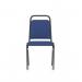 Banqueting Stacking Visitor Chair Black Frame Blue Fabric (MOQ of 4 - Priced Individually) BR000197