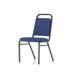 Banqueting Stacking Visitor Chair Black Frame Blue Fabric (MOQ of 4 - Priced Individually) BR000197