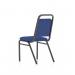 Banqueting Stacking Visitor Chair Black Frame Blue Fabric (MOQ of 4 - Priced Individually) BR000197