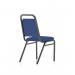 Banqueting Stacking Visitor Chair Black Frame Blue Fabric (MOQ of 4 - Priced Individually) BR000197