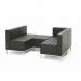 Infinity Modular Corner Unit Sofa Chair Black Soft Bonded Leather BR000198