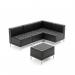 Infinity Modular Corner Unit Sofa Chair Black Soft Bonded Leather BR000198