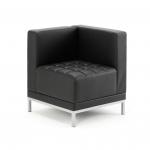 Infinity Modular Corner Unit Sofa Chair Black Bonded Leather BR000198