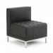 Infinity Modular Straight Back Sofa Chair Black Soft Bonded Leather BR000200