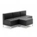 Infinity Modular Straight Back Sofa Chair Black Soft Bonded Leather BR000200