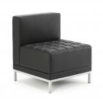 Infinity Modular Straight Back Sofa Chair Black Bonded Leather BR000200