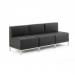 Infinity Modular Straight Back Sofa Chair Black Bonded Leather BR000200