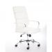 Advocate Executive Chair White Bonded Leather With Arms BR000205