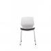 Florence White Frame Visitor Chair Grey Fabric BR000209