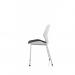 Florence White Frame Visitor Chair Grey Fabric BR000209