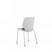 Florence White Frame Visitor Chair Grey Fabric BR000209