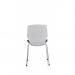 Florence White Frame Visitor Chair Grey Fabric BR000209