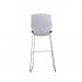 Florence White Frame High Stool Grey Fabric BR000210