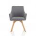 Carmen Wooden Leg Visitor Chair Grey Fabric BR000224