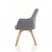 Carmen Wooden Leg Visitor Chair Grey Fabric BR000224