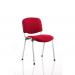 ISO Stacking Chair Wine Fabric Chrome Frame Without Arms BR000299