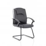 Bella Black Leather Cantilever with Black Frame BR000300