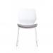 Florence Sled White Frame Visitor Chair Grey BR000308