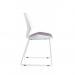 Florence Sled White Frame Visitor Chair Grey BR000308