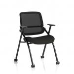 Capra Mesh Back Folding Training Chair Black Fabric Seat BR000321