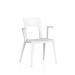Nest Edge Stacking Cafe & Bistro Chair White with Arms BR000339