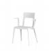 Nest Edge Stacking Cafe & Bistro Chair White with Arms BR000339
