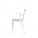 Nest Edge Stacking Cafe & Bistro Chair White with Arms BR000339