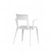 Nest Edge Stacking Cafe & Bistro Chair White with Arms BR000339
