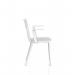 Nest Edge Stacking Cafe & Bistro Chair White with Arms BR000339